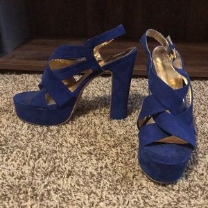 Blue Suede 5.5” Heels